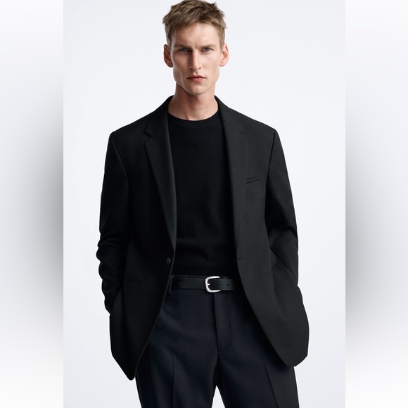 Zara NWT Greenish Textured Suit Jacket size US 38 - Picture 9 of 10